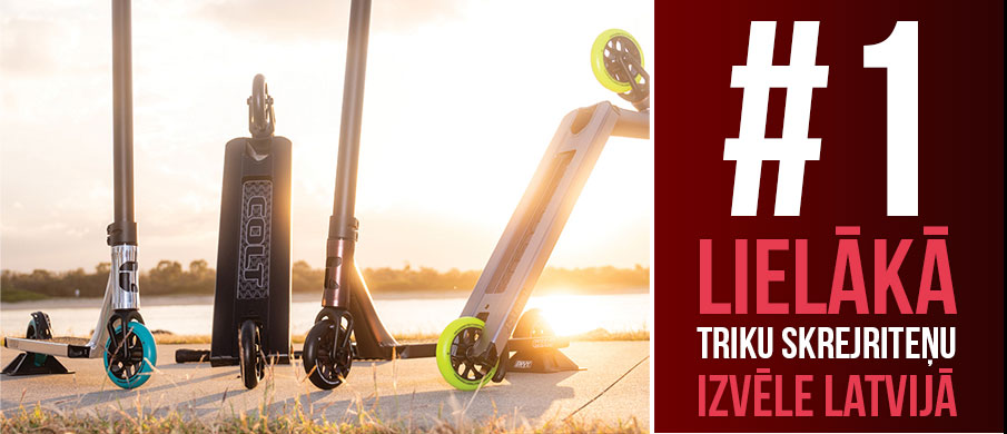#1 lielākā triku skrejriteņu izvēle Latvijā