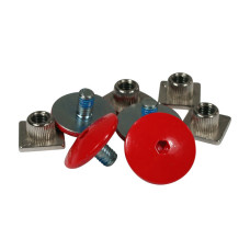 USD cuff hinge screw red 23.5mm/L9mm M6, 4 gab.