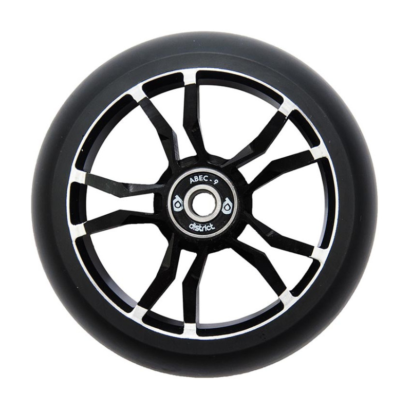 District Wide Milled Core 120mm wheel black, 1 gab.