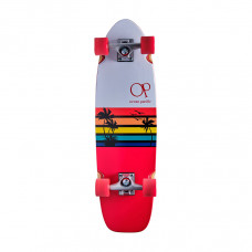 Ocean Pacific cruiser skateboard 30″ sunset white/red