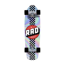RAD Retro Checker 28″ Holographic cruiser skateboard