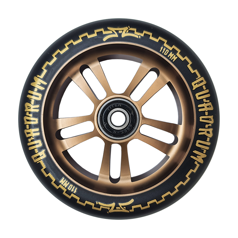 AO Quadrum V3 110mm gold scooter wheels, 1 pcs.