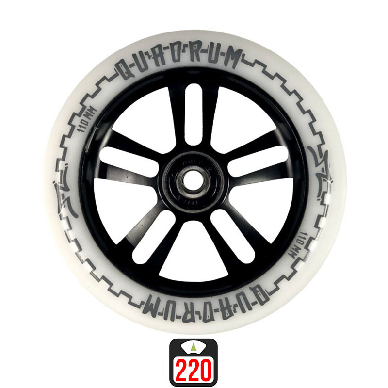 AO Quadrum V3 110mm white колеса для самокатов, 1 шт.