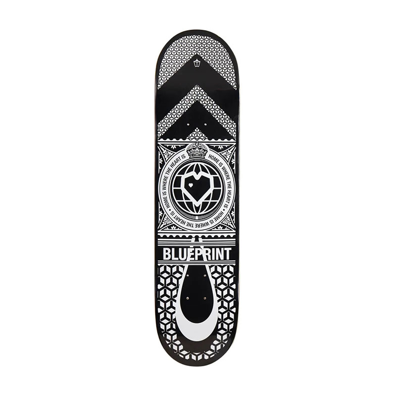 Blueprint Home Heart 8″ white skateboard deck