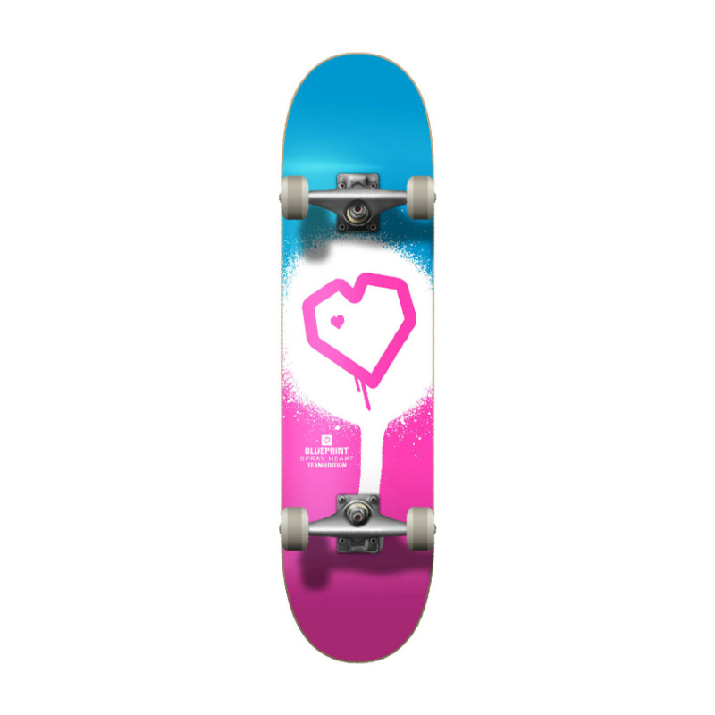 Blueprint Spray Heart V2 complete 7.25″ pink/white/blue скейтборд