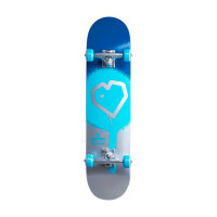 Blueprint Spray Heart V2 complete 7.5″ blue/silver/teal skateboard
