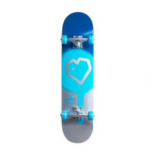 Blueprint Spray Heart V2 complete 7.5″ blue/silver/teal skateboard