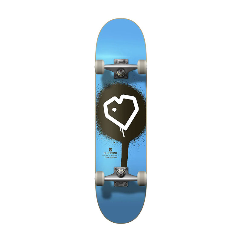 Blueprint Spray Heart V2 complete 7″ blue/black/white скейтборд
