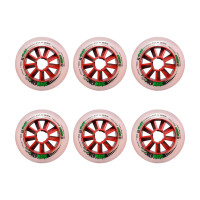 Bont MPC Red Magic 100mm X Firm inline skate wheels, 6 pcs.
