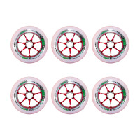 Bont MPC Red Magic Hardcore 125mm X Firm inline skate wheels, 6 pcs.