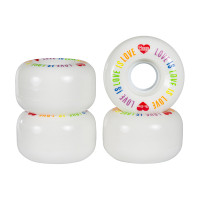 Chaya Love is Love outdoor 62x38mm/78a white riteņi, 4 gab.