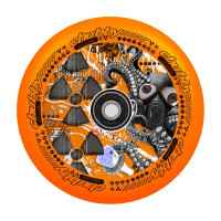 Chubby Lab 110mm radioactive orange scooter wheels, 1 pcs.
