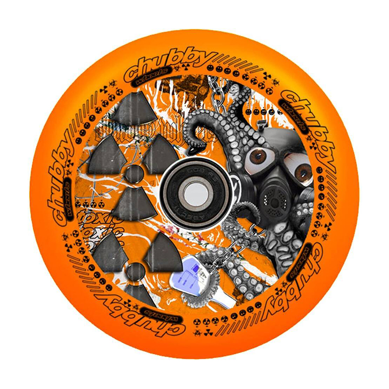 Chubby Lab 110mm radioactive orange scooter wheels, 1 pcs.