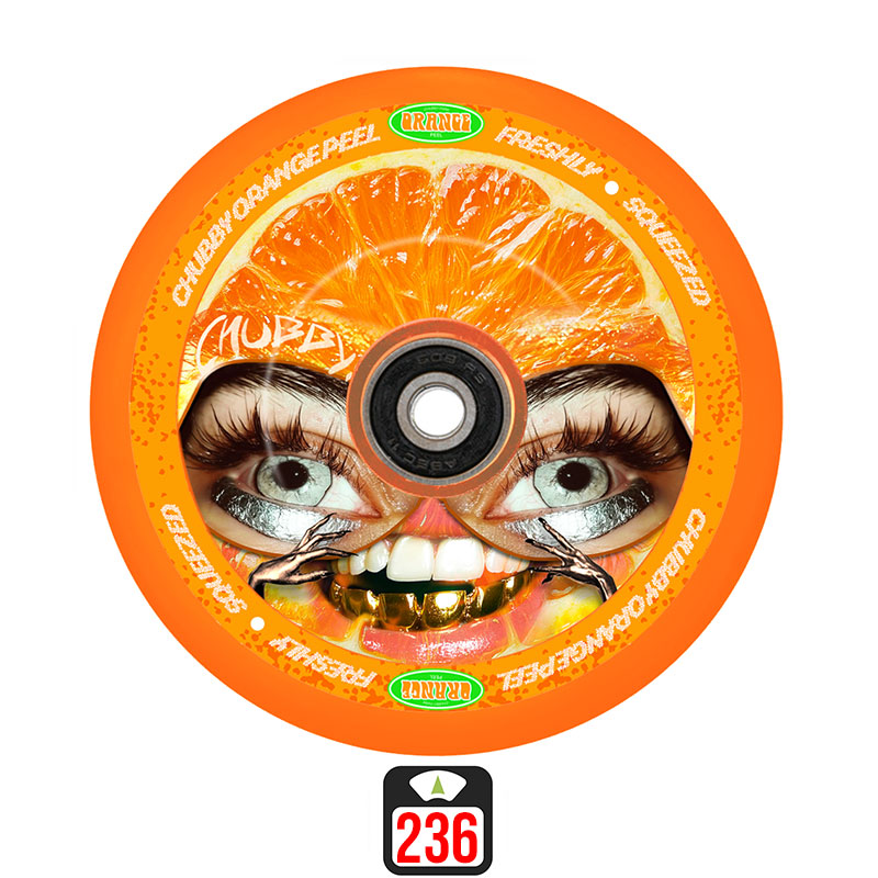 Chubby Melo 110mm Orange Peel skrejriteņu riteņi, 1 gab.