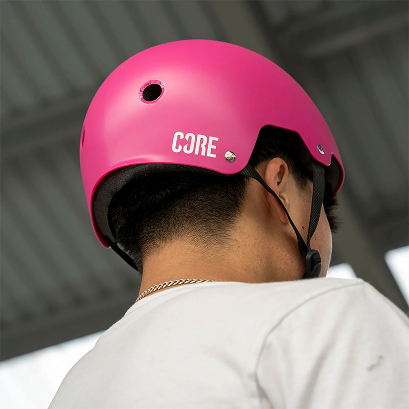 Core Action Sports helmet bright pink ķivere