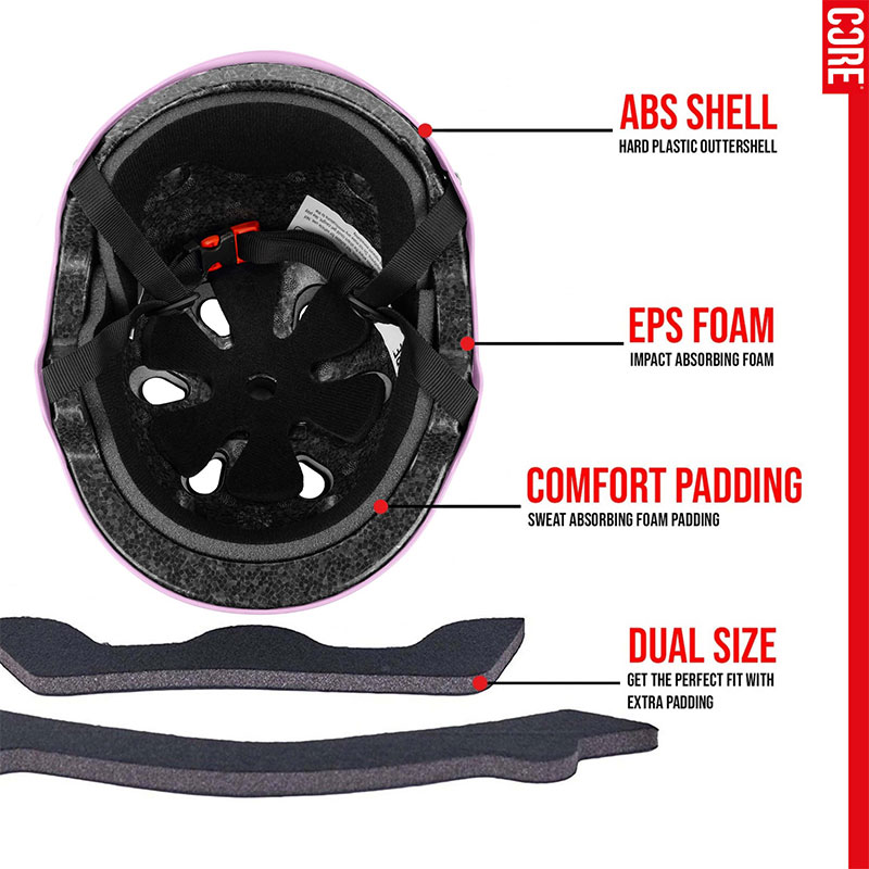 Core Action Sports helmet light pink