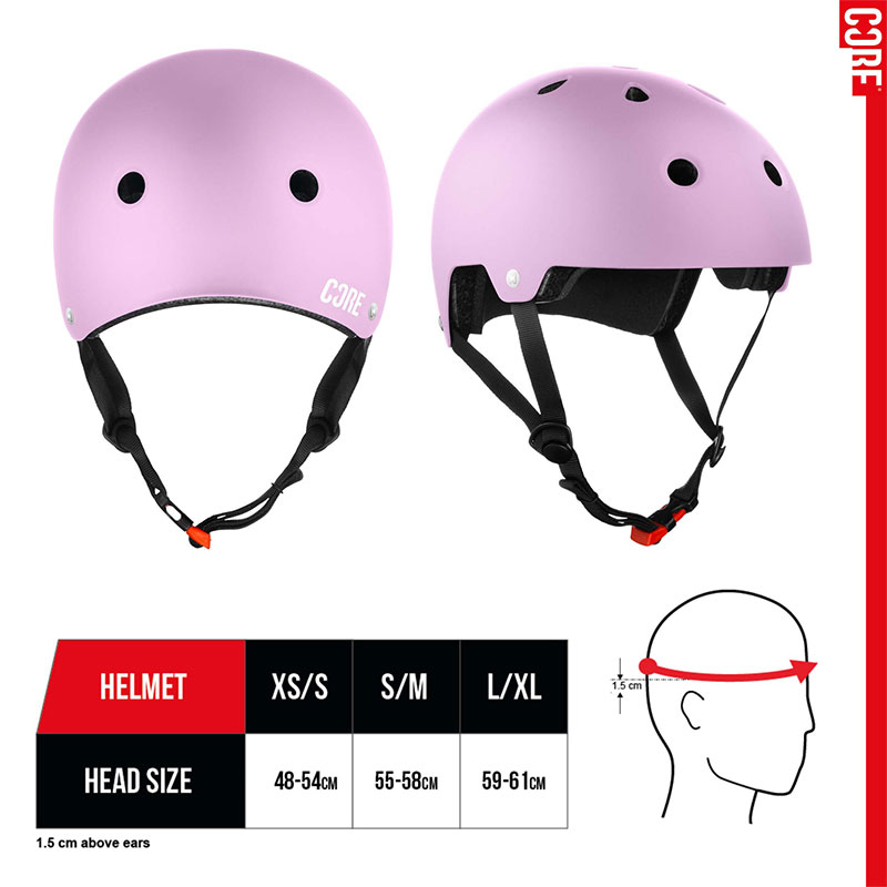 Core Action Sports helmet light pink
