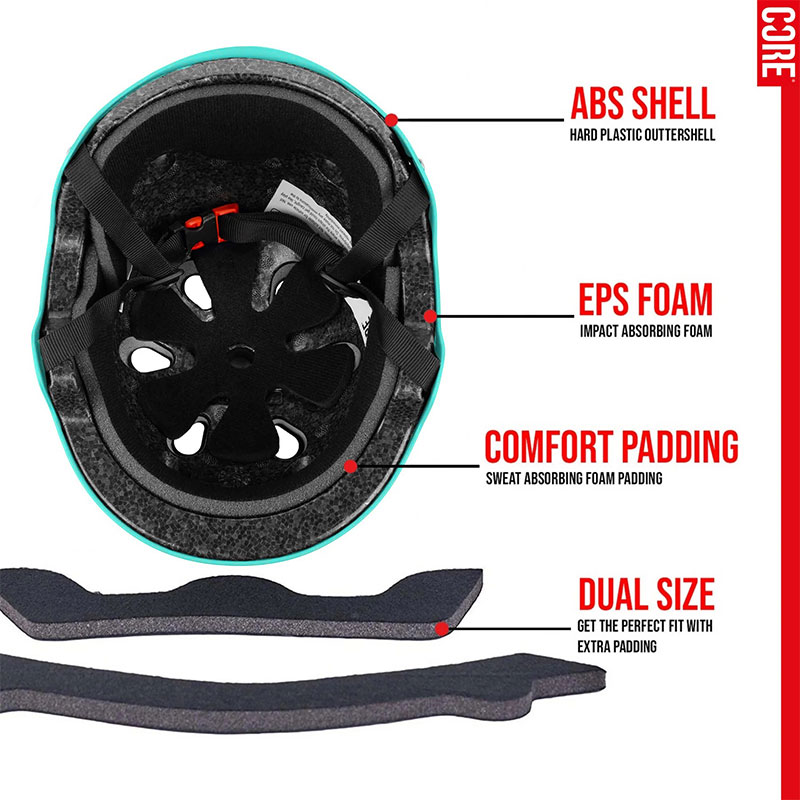 Core Action Sports helmet teal ķivere