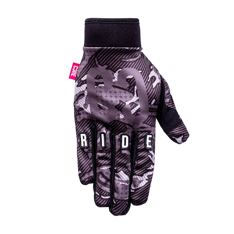 Core black camo protection gloves for scooters