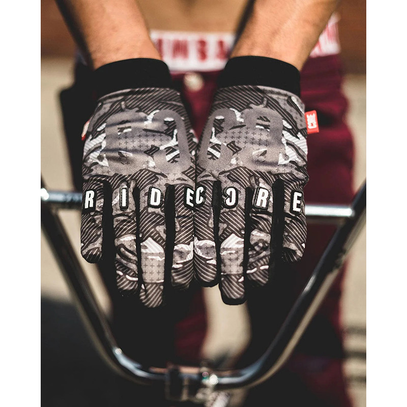Core black camo protection gloves for scooters