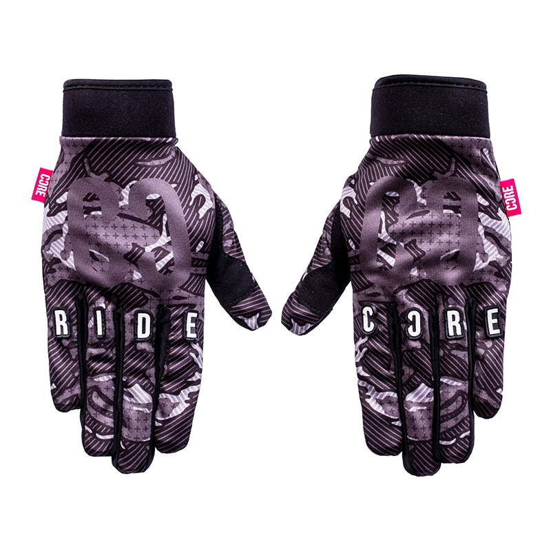 Core black camo protection gloves for scooters