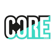 Core classic scooter sticker split black/teal