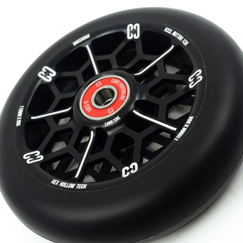 Core Hex Hollow 110mm black scooter wheels, 1 pcs.