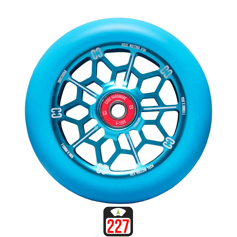 Core Hex Hollow 110mm mint skrejriteņu riteņi, 1 gab.