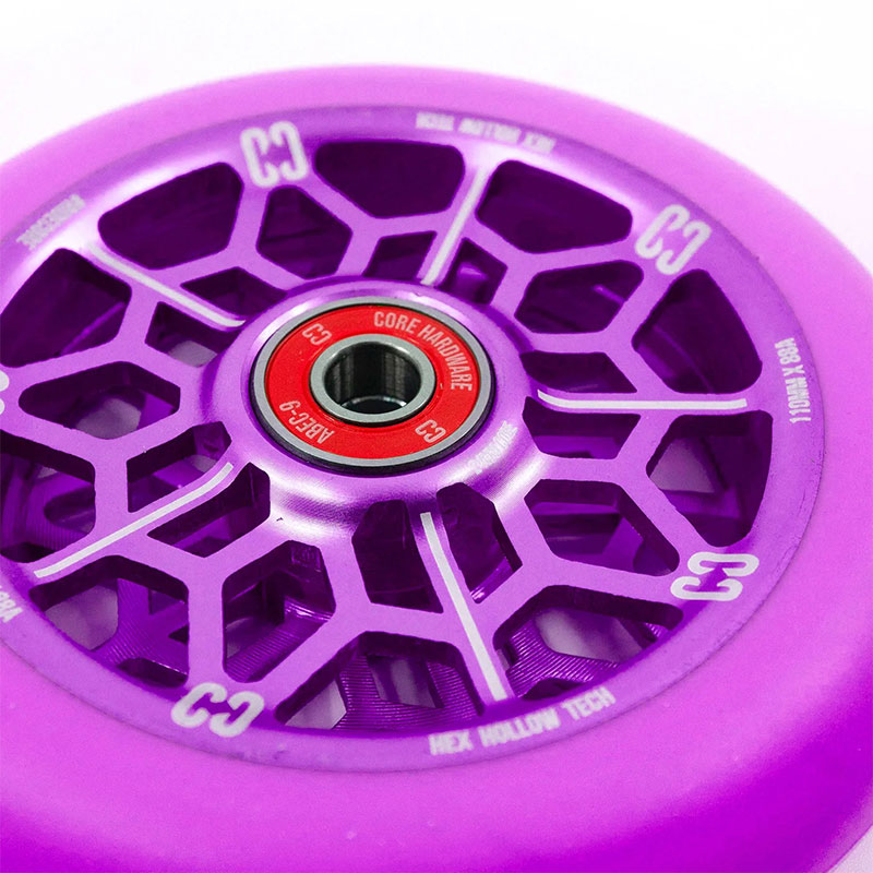 Core Hex Hollow 110mm purple skrejriteņu riteņi, 1 gab.