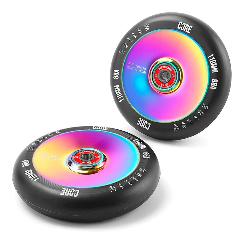Core Hollowcore V2 110mm black/neochrome skrejriteņu riteņi, 1 gab.