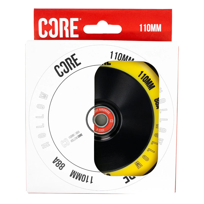 Core Hollowcore V2 110mm yellow/black skrejriteņu riteņi, 1 gab.