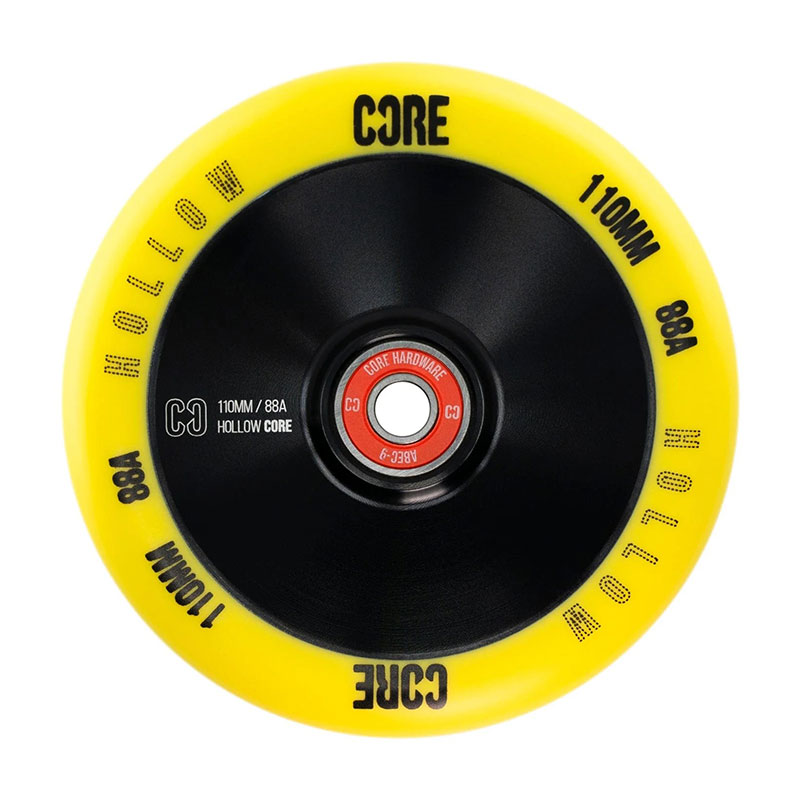 Core Hollowcore V2 110mm yellow/black skrejriteņu riteņi, 1 gab.