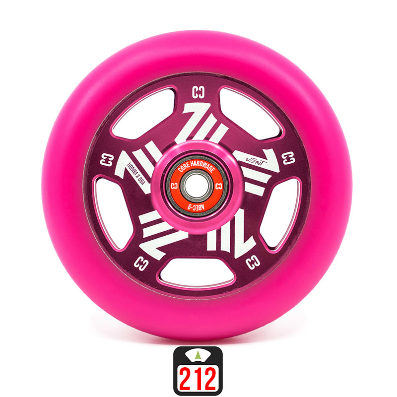 Core Vent Hollow 110mm pink skrejriteņu riteņi, 1 gab.