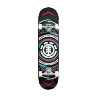 Element Hatched Red complete 7.75″ black skateboard