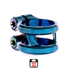 Ethic Sylphe V2 double clamp 31.8 chrome blue skrejriteņu stūres savilcējs