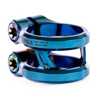 Ethic Sylphe V2 double clamp 34.9 chrome blue skrejriteņu stūres savilcējs