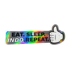 INDO Eat Sleep Indo Repeat sticker наклейка