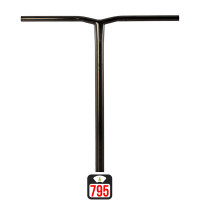 Lucky Obsidian Kink Ti bar 610x610mm black chromium skrejriteņu stūre