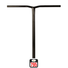 Lucky Obsidian Kink Ti bar 610x610mm black chromium skrejriteņu stūre