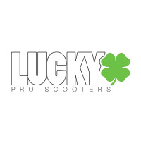 Lucky white scooter sticker uzlīme