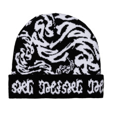Mesmer black/white beanie cepure