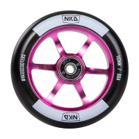 NKD Rally 110mm black/pink skrejriteņu riteņi, 1 gab.