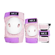 NKX Kids 3-Pack pink/purple aizsargu komplekts