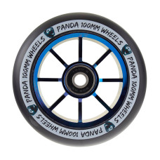 Panda Spoked V2 100mm blue chrome колеса для самокатов, 1 шт.