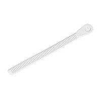 Powerslide buckle plastic strap white 22cm, 1 gab.