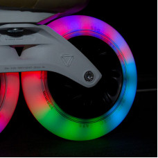 Powerslide Neons 125mm/85a multicolor LED колеса для роликовых коньков, 6 шт.
