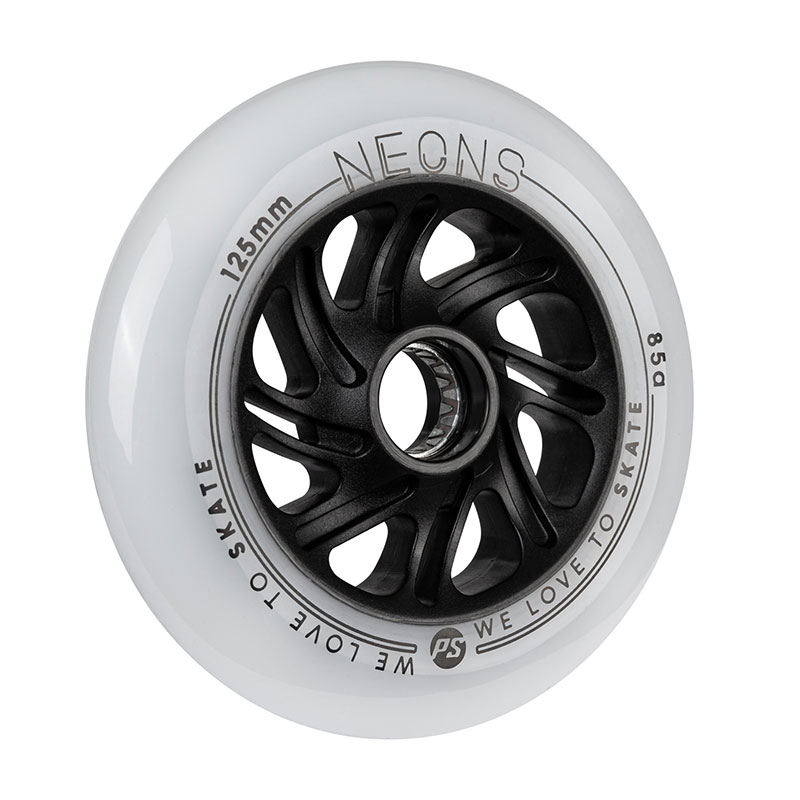 Powerslide Neons 125mm/85a multicolor LED inline skate wheels, 6 pcs.