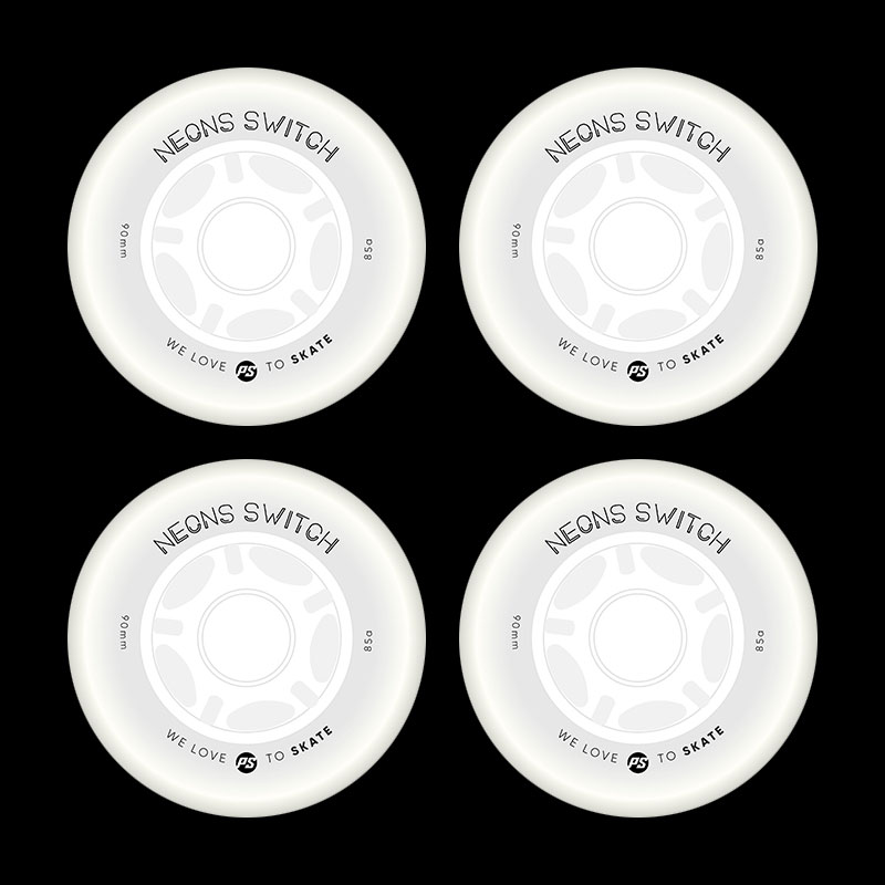 Powerslide Neons Switch 90mm/85a LED skrituļslidu riteņi, 4 gab.
