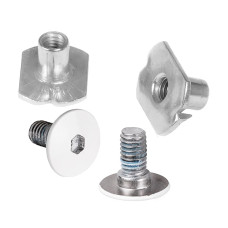 Powerslide Next cuff screw set white, 2 gab.