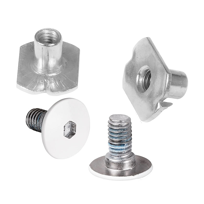 Powerslide Next cuff screw set white, 2 gab.